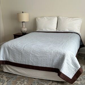 Light Blue and Brown Comforter (Queen)